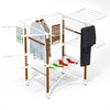 Etendoir a linge deluxe pliable grande capacite 173x94x123cm style bois blanc - vuunut.com