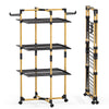 Sechoir a linge vertical tour etendoir pliable 3 niveaux 99x69x135.5 cm style bois noir - vuunut.com