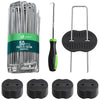 Lot de 50 piquets de fixation U 150x30mm avec 25 Rondelles de fixation plastique - vuunut.com