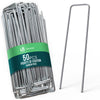 Lot de 50 piquets de fixation pour jardin U 150x30mm en acier galvanise - vuunut.com