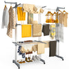 Sechoir a linge etendoir extensible 4 Niveaux 190x64x170cm gris-blanc - vuunut.com
