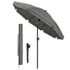 Parasol de jardin 2m avec ancrage sol et sac de transport Gris - vuunut.com