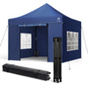 Tonnelle de jardin renforcée 3x3m pliable Barnum avec 4 parois latérales et fenêtres bleu - vuunut.com