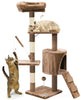 Arbre a chat 112cm multi niveaux Griffoir et niche Marron - vuunut.com