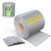 Brise vue occultant PVC 450g/m2 19cm x 70m Gris clair - vuunut.com