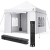 Tonnelle de jardin renforcée 3x3m pliable Barnum avec 4 parois latérales et fenêtres blanc - vuunut.com