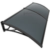 Auvent de porte marquise 200x80 cm en Polycarbonate anti UV Anthracite - vuunut.com