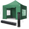Tonnelle de jardin renforcée 3x3m pliable Barnum avec 4 parois latérales et fenêtres vert - vuunut.com