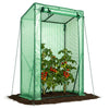 Serre de jardin Serre tomates avec grande porte enroulable bache PE renforcee 135g/m2 100x50x150cm Vert - vuunut.com