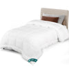 Couette temperee doux avec rembourrage polyester 300gsm 135x200cm blanc - vuunut.com