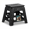 Tabouret pliant antiderapant 37x30x32.5 cm plastique noir - vuunut.com