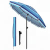 Parasol de jardin 2m avec ancrage sol et sac de transport Bleu mixte - vuunut.com