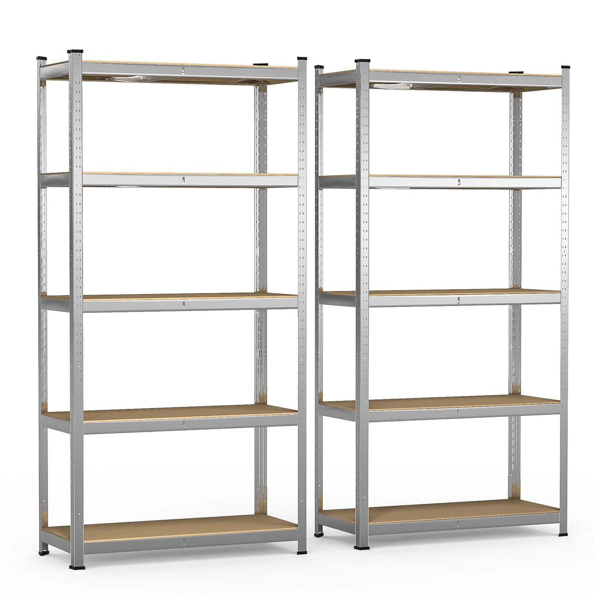 Lot de 2 etageres de rangement charge lourde robuste 5 niveaux 180x90x40cm - vuunut.com