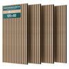 Lot de 4 panneaux acoustiques muraux Tasseaux en bois MDF avec feutre noir 120x60x2.1cm chêne clair - vuunut.com