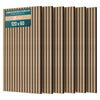 Lot de 6 panneaux acoustiques muraux Tasseaux en bois MDF avec feutre noir 120x60x2.1cm chêne clair - vuunut.com