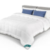 Couette temperee doux avec rembourrage polyester 300gsm 220x240cm blanc - vuunut.com