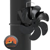 Ventilateur poele bois 6 lames avec thermometre - vuunut.com
