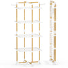 Sechoir a linge vertical tour etendoir pliable 4 niveaux 99x69x175.5 cm style bois blanc - vuunut.com