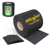 Brise vue occultant PVC 450g/m2 19cm x 70m Noir - vuunut.com