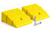 Lot de 2 Rampes de Trottoir en Polypropylene 25x27x11 cm Jaune - vuunut.com