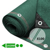 Brise vue occultant en HDPE 230g/m² 1x20m avec attaches de fixation vert - vuunut.com