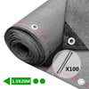 Brise vue occultant en HDPE 230g/m² 1.5x20m avec attaches de fixation gris - vuunut.com