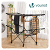 Etendoir a linge deluxe pliable grande capacite 173x94x123cm style bois noir - vuunut.com