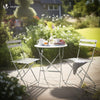 Ensemble bistro extérieur 1 table 2 chaises acier blanc - vuunut.com