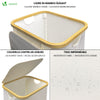 Panier a linge pliable 100L avec sac intérieur cadre bambou et couvercle beige - vuunut.com