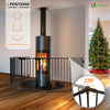 Barriere de securite cheminee pliable 3.75M 6 panneaux noir - vuunut.com
