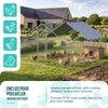 Enclos poulailler en metal galvanise et grillage avec bache PE 300x300x200cm - vuunut.com