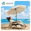 Parasol de jardin 2m avec ancrage sol et sac de transport Beige - vuunut.com