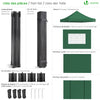 Tonnelle de jardin renforcée 3x3m pliable avec 4 parois et sac de transport a roulette verte - vuunut.com