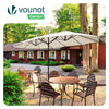 Parasol Jardin Double Aluminium 270 x 460 cm beige - vuunut.com