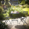 Ensemble bistro extérieur 1 table 2 chaises acier gris - vuunut.com