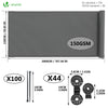 Brise vue occultant en HDPE 150g/m² 1.5x20m avec attaches de fixation gris - vuunut.com