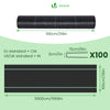 Toile de paillage contre les mauvaises herbes 50Mx1M avec 100 piquets Anti-UV 100g/m2 - vuunut.com