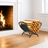 Range Buche Support a bois 40.5x32x33cm en Metal noir - vuunut.com