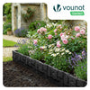 Lot de 175 pcs Bordure de jardin imitation pierre facile a installer 26.7m noir - vuunut.com