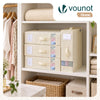Lot de 6 Sacs de Rangement Drap de Lit Pliable 38,5x33x12cm Beige - vuunut.com