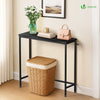 Console table style industriel en metal et MDF 75x24x75 cm Noir - vuunut.com
