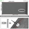 Brise vue occultant en HDPE 230g/m² 1.8x20m avec attaches de fixation gris - vuunut.com