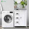 Meuble de salle de bain rangement 4 tiroirs 1 porte 82x55x30cm blanc - vuunut.com