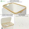 Panier a linge pliable 145L avec sac intérieur cadre bambou et couvercle beige - vuunut.com