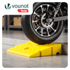 Lot de 2 Rampes de Trottoir en Polypropylene 25x27x7 cm Jaune - vuunut.com