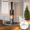 Barriere de securite cheminee pliable 3.75M 6 panneaux blanc - vuunut.com