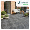 Lot de 11 dalles clipsables exterieures 30x30cm modulaire plastique anthracite - vuunut.com