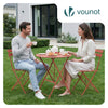 Set de Bistro en metal 1 table 2 chaises Rouge brique - vuunut.com