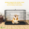 Cage pour chien pliable avec 2 portes verrouillable plateau amovible 92x58x64cm - vuunut.com