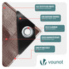 Bâche de Protection en Polyéthylène resistant et impermeable 240g/m² marron 4x8m - vuunut.com
